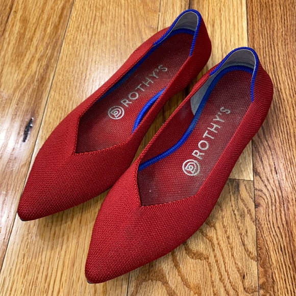 Rothy's Shoes - Rothy’s Red Pointed Ballet Flats - Size 7